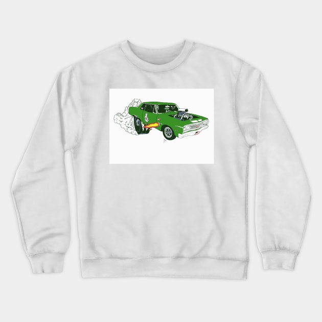 Chevy Malibu Crewneck Sweatshirt by curtskartoons